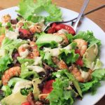 My PCOS Kitchen - Paleo Shrimp & Avocado Caesar Salad - The homemade dairy-free caesar dressing can go over anything you want!