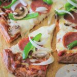 My PCOS Kitchen - Low Carb Gluten-free All-Dressed Pizza - This keto pizza is made with the fathead dough and is the perfect low carb alternative to the traditional pizza!