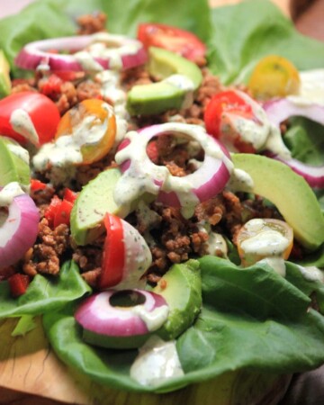 My PCOS Kitchen - Paleo Lettuce Tacos - Delicious gluten-free and low carb tacos flavoured with homemade taco seasoning!