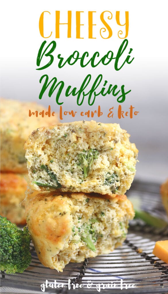 Muffin recipes can be a challenge for those of us on the keto diet. These savory muffins are perfect to make and freeze, so you'll always have something tasty at hand to eat in the morning or as an afternoon snack! They're low carb but still moist and delicious with cheddar cheese and fresh broccoli. You won't believe that they're only 3g net carb each! Make these now - your mornings will never be boring again!