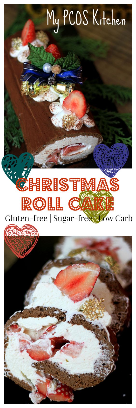Low Carb Christmas Roll Cake My PCOS Kitchen