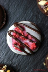 My PCOS Kitchen - Low Carb Mini Chocolate Donuts - Keto, gluten-free, sugar-free and dairy-free donuts perfect for Valentine's day!