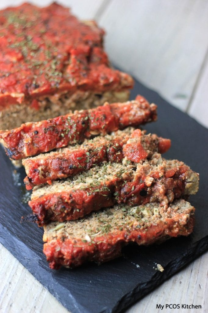 My PCOS Kitchen - Keto Paleo Meatloaf - The most delicious, moist gluten-free, dairy-free and low carb meatloaf!