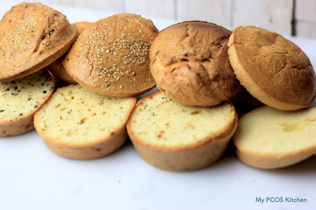 My PCOS Kitchen - The Ultimate Keto Buns - These low carb buns are only 1.33g net carb! They are perfect for sandwiches, burgers, toast and so on!