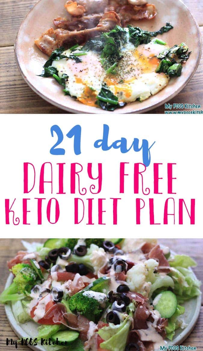 This super easy 21 day keto diet plan is completely dairy free and gluten free! You'll find recipes for breakfast, lunch and dinner all under 20g carbs per day. These healthy recipes are perfect for keto diet beginners who are just starting out. You'll find macros for all recipes and grocery lists for each week. #ketodiet #ketodietplan #lowcarbdiet #lowcarbmealplan