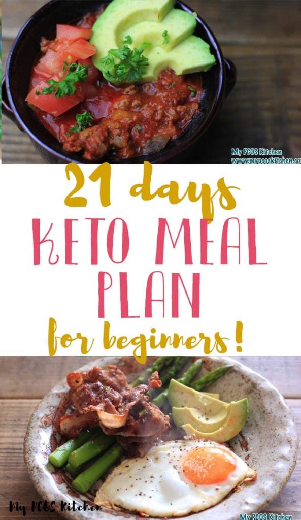 You'll love using this 3 week keto meal plan for beginners! In this low carb meal plan you'll find recipes for soups, breakfast, lunch or dinner that are all under 20g net carbs per day, include macros and recipe pictures, a snack list and a grocery shopping list for each week.