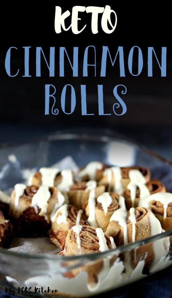 These keto cinnamon rolls are made with almond flour and psyllium husk. They are the best as they don't require any mozzarella and don't use the fathead dough. These can easily be made dairy free, and the recipe itself is also gluten free and sugar free. You'll love these gooey cinnamon rolls for the best low carb dessert. #lowcarb #keto