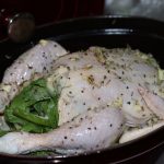 My PCOS Kitchen - Dutch Oven Roasted Chicken - This Keto Paleo Roast Chicken is low carb, gluten-free and grain-free. The perfect healthy dinner, and you can make homemade bone broth with the leftover juices!