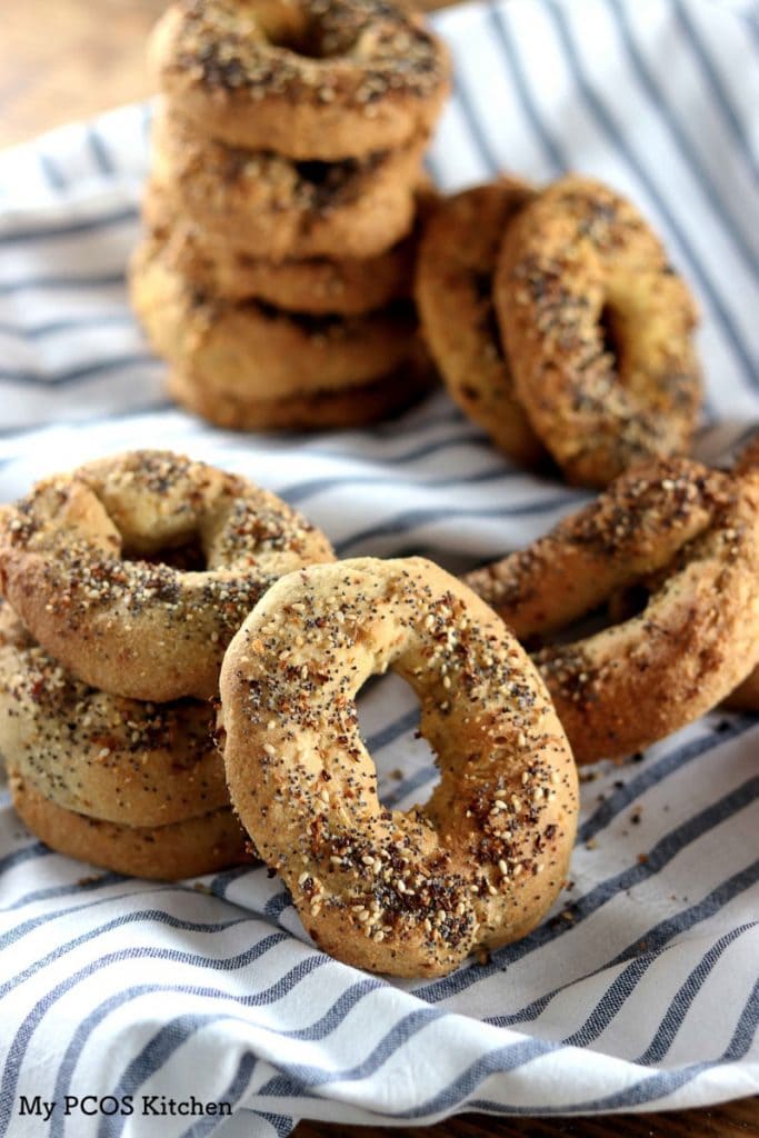 My PCOS Kitchen - Dairy-free Keto Bagels - These bagels are gluten-free, wheat-free and starch-free! Perfect for breakfast or lunch!