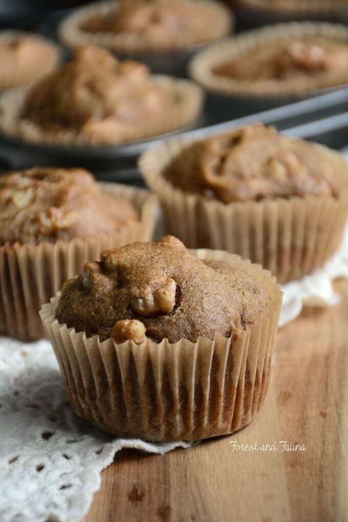Cinnamon Walnut Flax Muffins - Forest and the Fauna - 20 Low Carb Dairy-free Baked Goodies Recipes Roundup