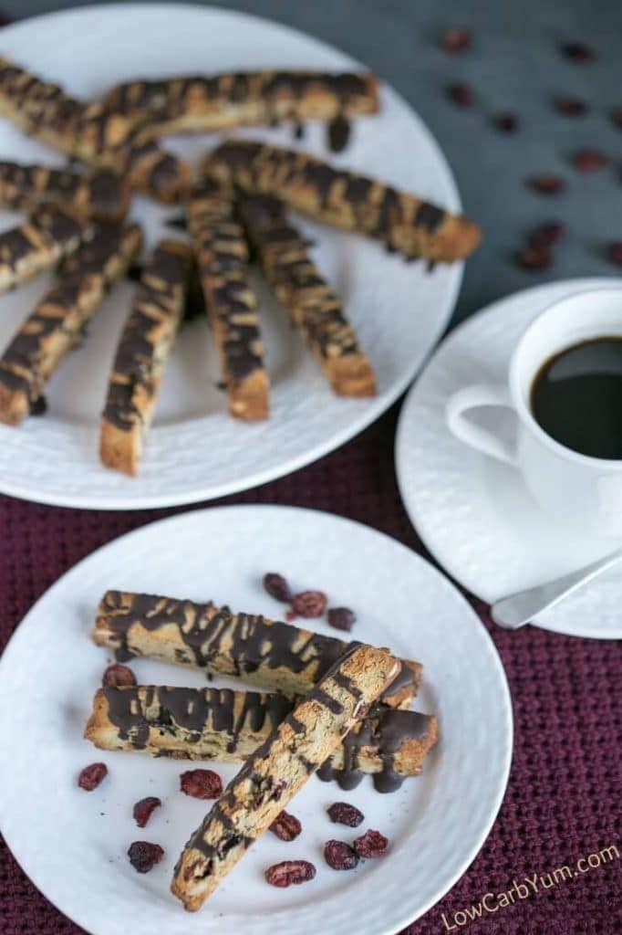 Cranberry Almond Biscotti Cookies - Low Carb Yum - 20 Low Carb Dairy-free Baked Goodies Recipe Roundup
