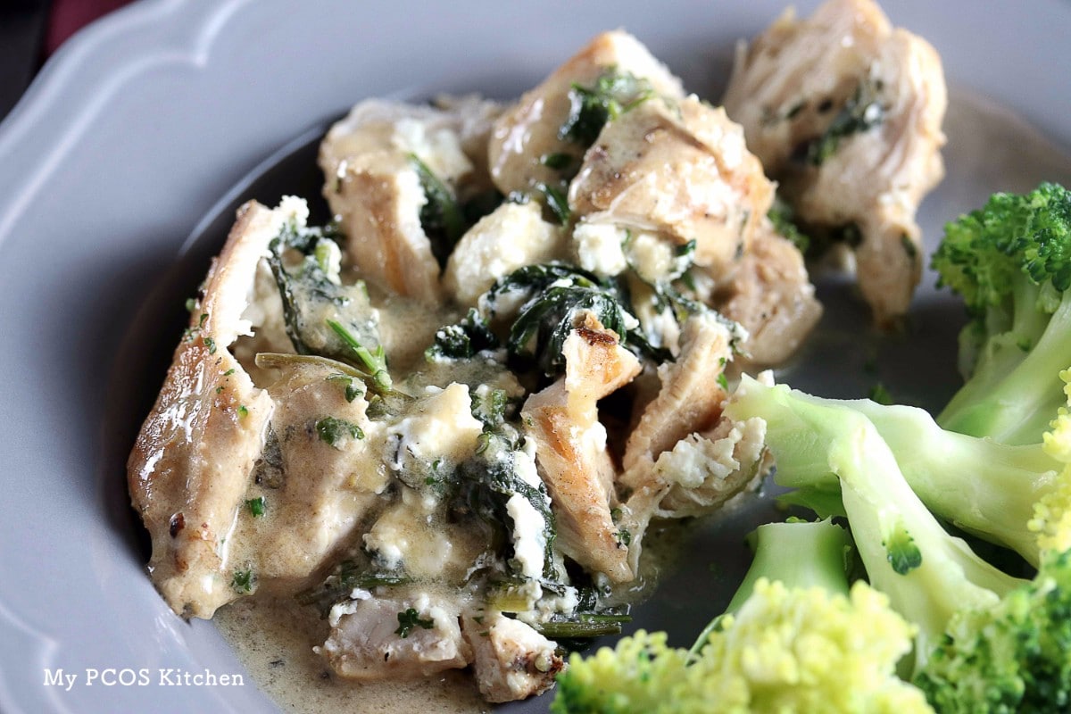 Keto Spinach and Feta Stuffed Chicken Breast My PCOS Kitchen