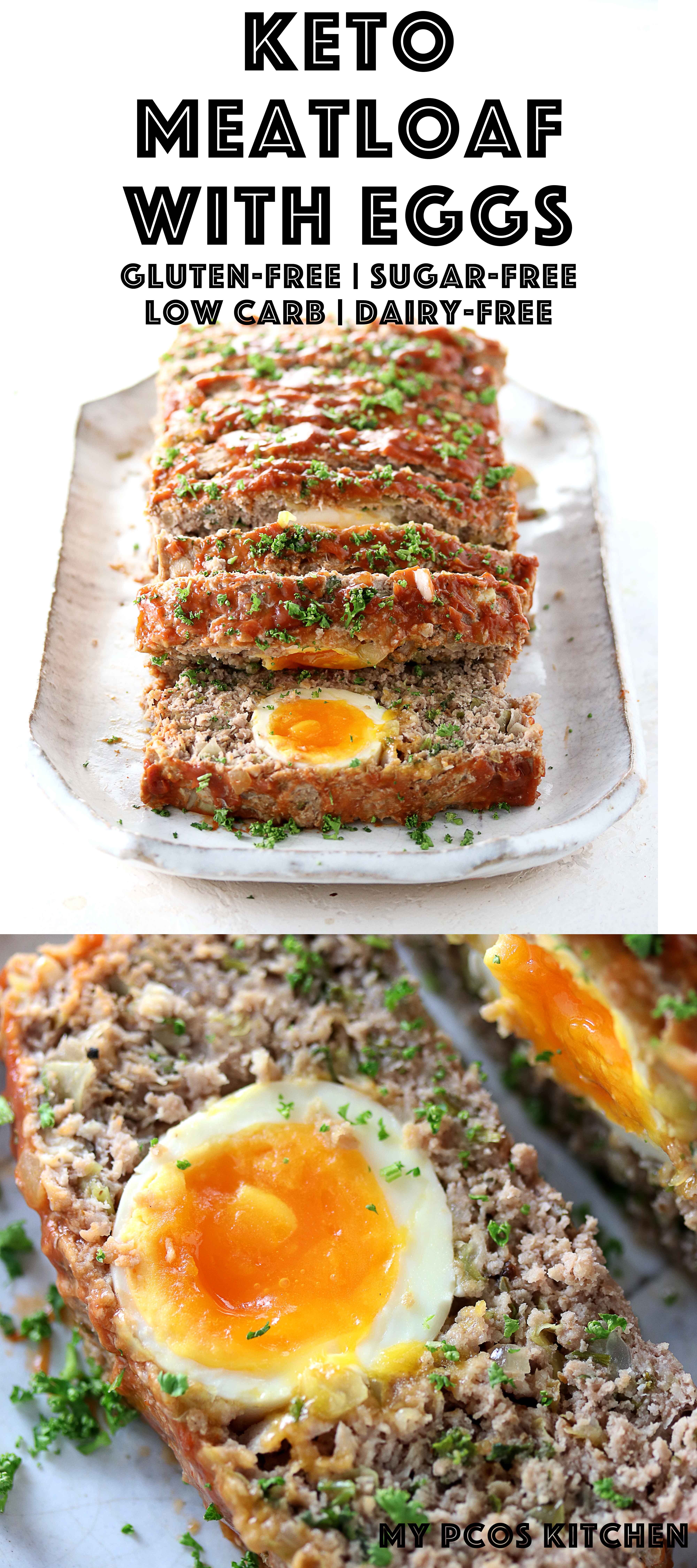 Keto Meatloaf with Eggs Low Carb Gluten Free My PCOS Kitchen