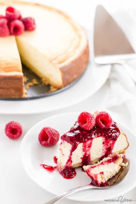 20+ Sugar Free Cheesecake Recipes - My PCOS Kitchen - Delicious Low Carb Cheesecake Recipes that have NO sugar and are all gluten-free! Low Carb Cheesecake Recipe - Wholesome Yum