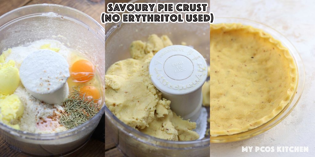 Almond Flour Pie Crust - My PCOS Kitchen - how to make a savoury pie crust that is low carb, keto and paleo approved.