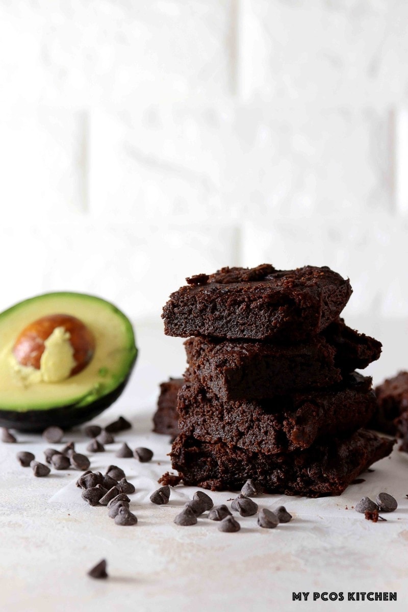 Sugar Free Low Carb Keto Avocado Brownies My PCOS Kitchen