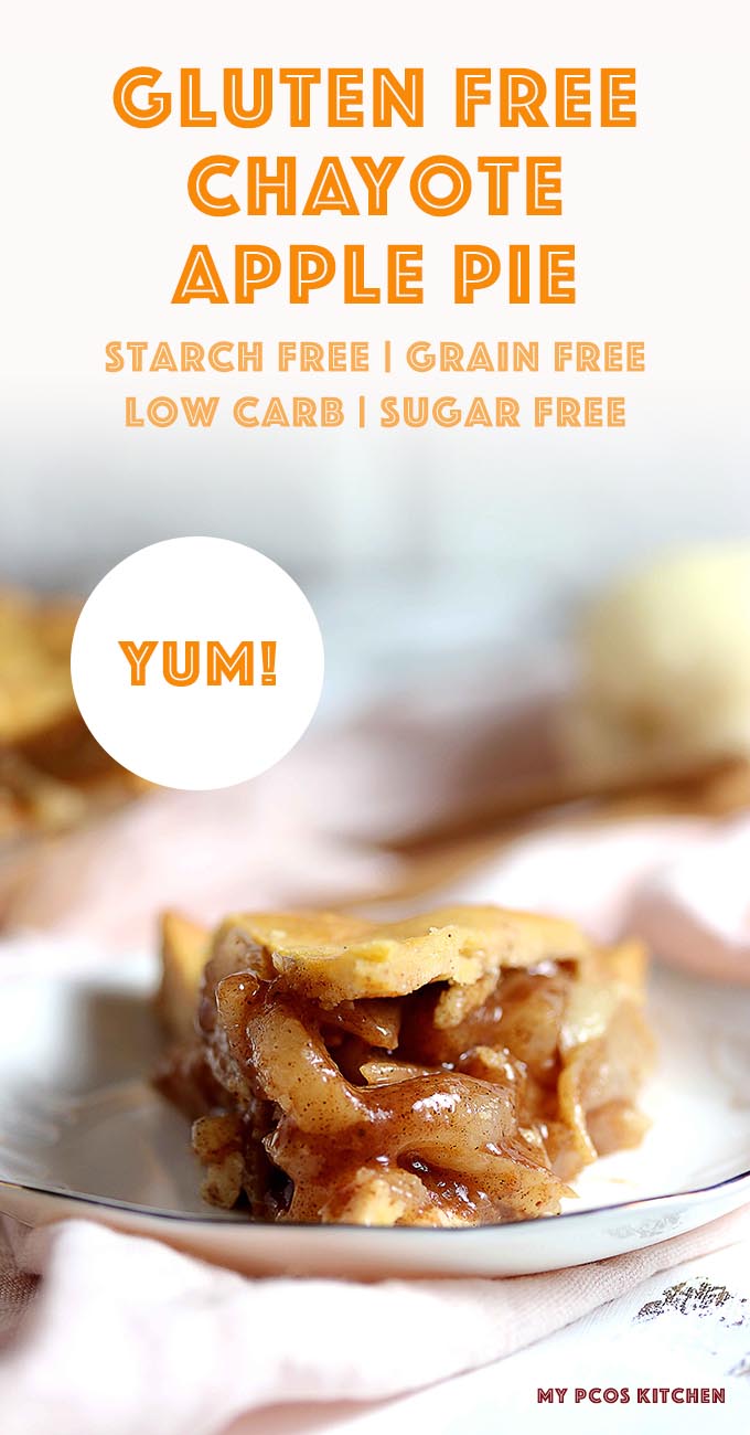 Keto Apple Pie with Chayote Squash (Double Pie Crust Recipe)