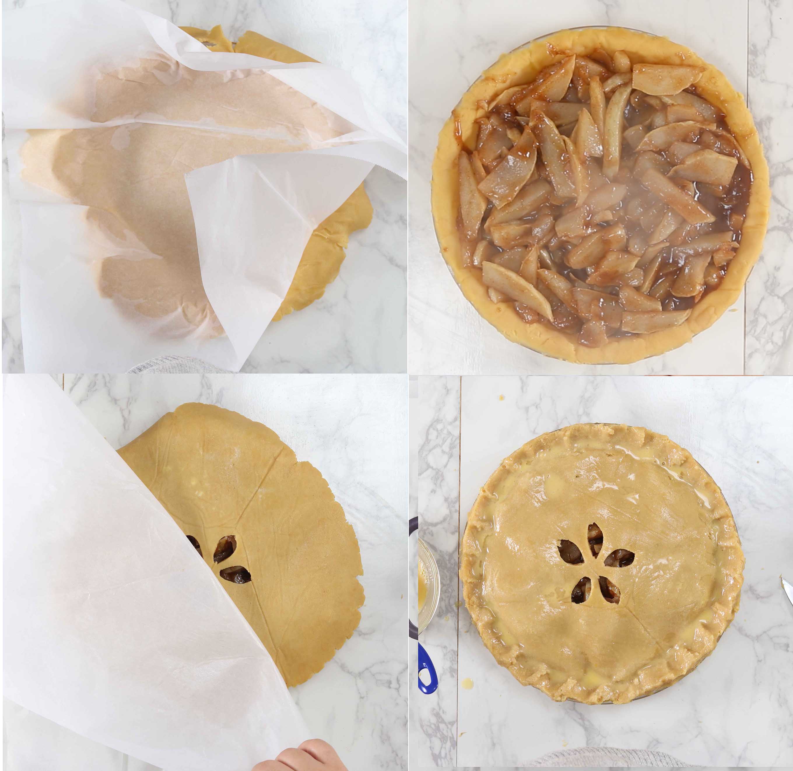 Keto Apple Pie with Chayote Squash (Double Pie Crust Recipe)