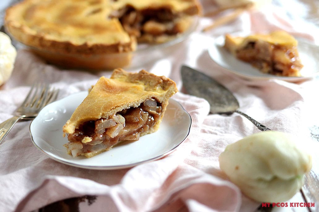 Keto Apple Pie with Chayote Squash (Double Pie Crust Recipe)