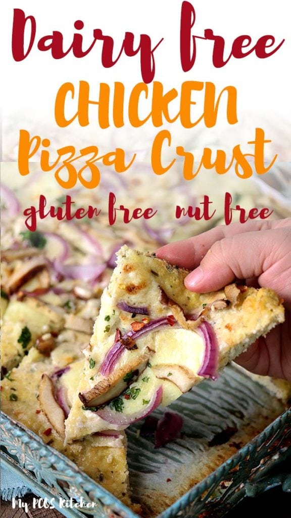 A delicious ground chicken pizza crust made low carb, keto and paleo. This chicken crust recipe has no cheese and no dairy. It's easy to make and super delicious!