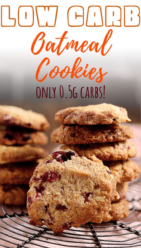 If you're a fan of oatmeal cookies and want to indulge without the guilt, these keto friendly cookies are for you! Made without oats and only 0.57g net carbs per cookie, they're the best low carb cookie you'll ever make! With so many possible variations of this oatmeal cookie it'll be hard not to fall in love at first bite!