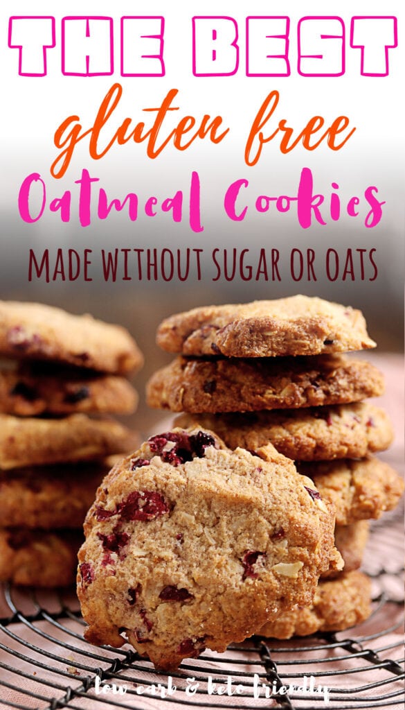 If you're on a keto diet, these oatmeal cookies are for you! They're gluten free and sugar-free AND contain no oats! Even better? They taste just like an old fashioned holiday cookie that grandma used to make with real butter and lots of cinnamon. These would be the perfect dessert after Christmas dinner or any day when you need something sweet but don't want all those carbs.