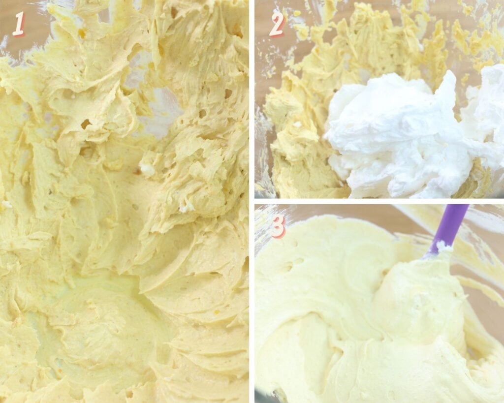 Images showing how to make a pumpkin filling  cream  with mascarpone.