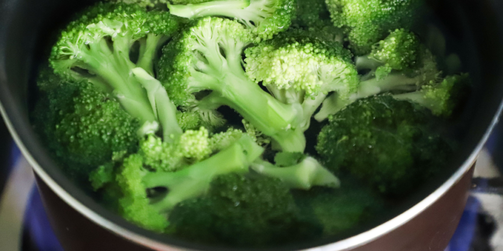 Broccoli in a pot