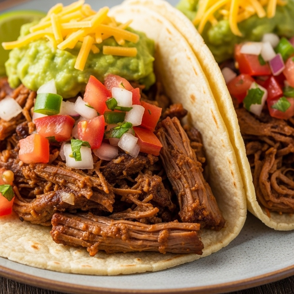 Close up of tacos